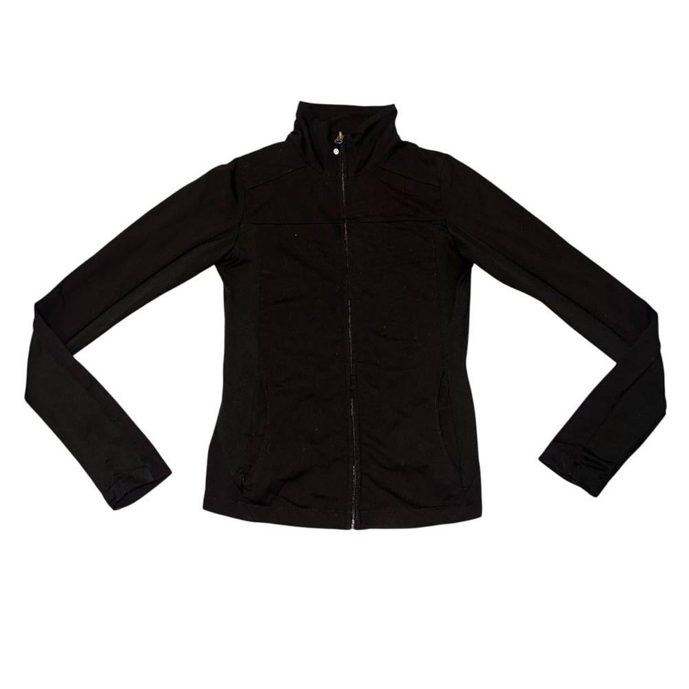 Vintage 2000’s Black Athletic Jackets Size XS Zip-up Long Sleeves Sporty Fitness